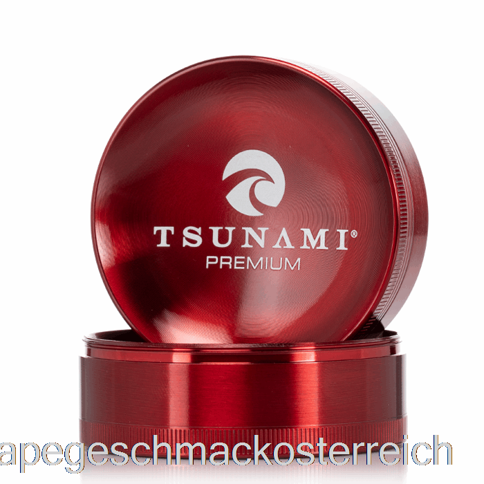 Tsunami 2,95 Zoll 4-teiliger Versunkener Top-Grinder Rot (75 Mm) Vape-Geschmack